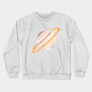 Saturn Watercolor Illustration Crewneck Sweatshirt